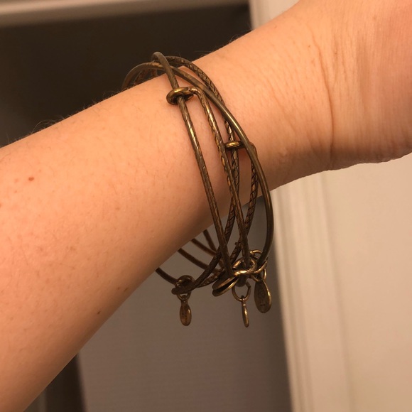 Alex and Ani set of 3 bronze bracelets - Picture 2 of 2
